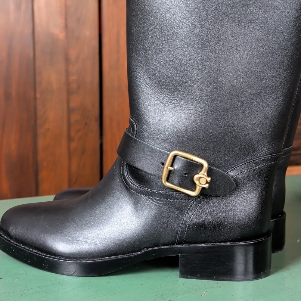 New COACH Madeline Knee High Boot (Women) Wide Calf Size 9.5